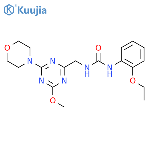 1-(2-ethoxyphenyl)-3-{4-methoxy-6-(morpholin-4-yl)-1,3,5-triazin-2-ylmethyl}urea structure