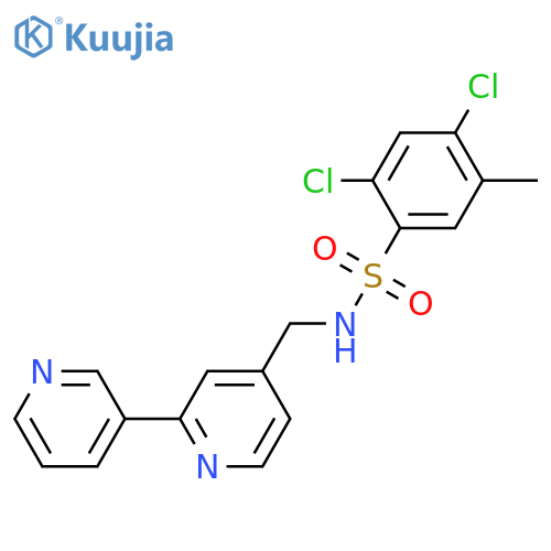 N-({[2,3'-bipyridine]-4-yl}methyl)-2,4-dichloro-5-methylbenzene-1-sulfonamide structure