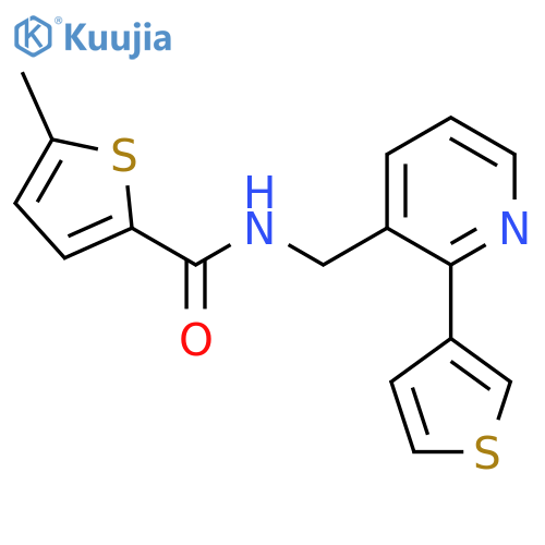 5-methyl-N-{[2-(thiophen-3-yl)pyridin-3-yl]methyl}thiophene-2-carboxamide structure