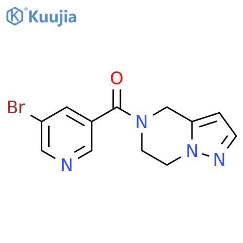 3-bromo-5-{4H,5H,6H,7H-pyrazolo1,5-apyrazine-5-carbonyl}pyridine structure