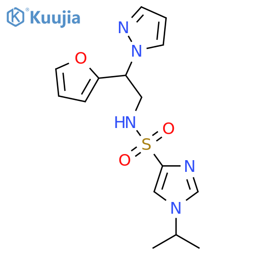 N-2-(furan-2-yl)-2-(1H-pyrazol-1-yl)ethyl-1-(propan-2-yl)-1H-imidazole-4-sulfonamide structure