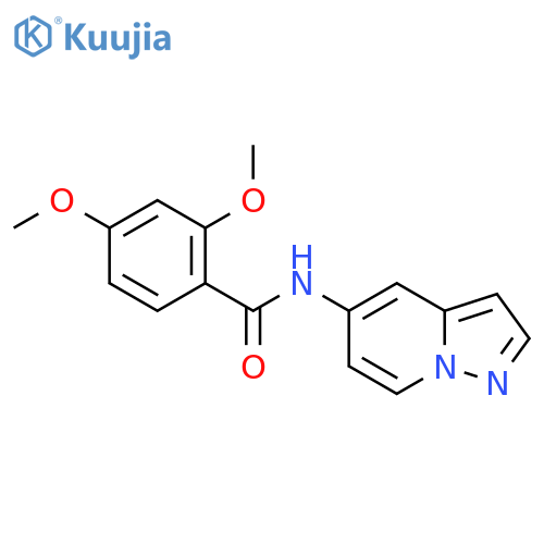 2,4-dimethoxy-N-{pyrazolo[1,5-a]pyridin-5-yl}benzamide structure