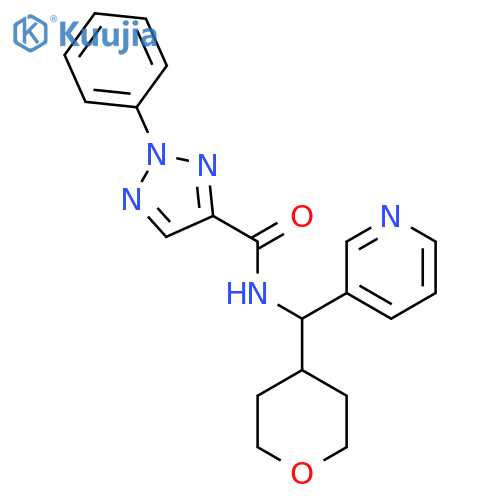 N-[(oxan-4-yl)(pyridin-3-yl)methyl]-2-phenyl-2H-1,2,3-triazole-4-carboxamide structure