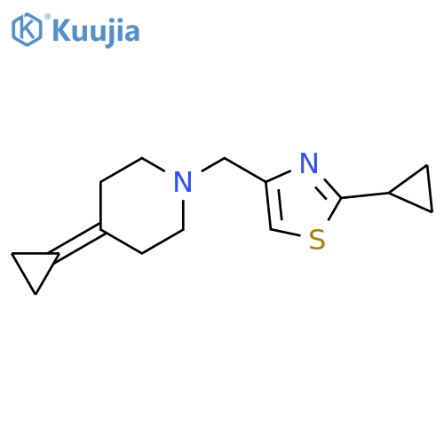 1-(2-cyclopropyl-1,3-thiazol-4-yl)methyl-4-cyclopropylidenepiperidine structure