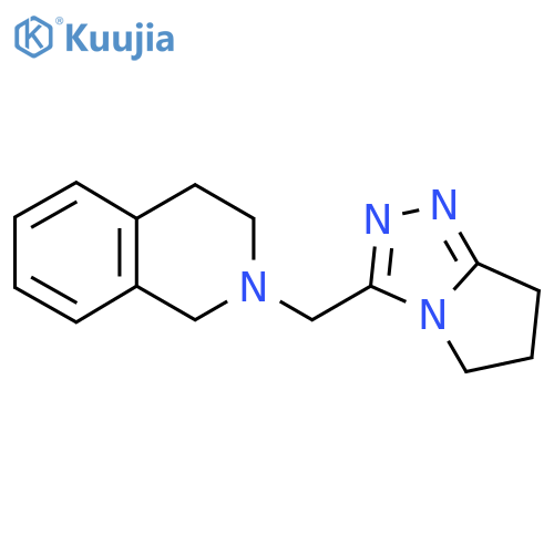2-({5H,6H,7H-pyrrolo[2,1-c][1,2,4]triazol-3-yl}methyl)-1,2,3,4-tetrahydroisoquinoline structure