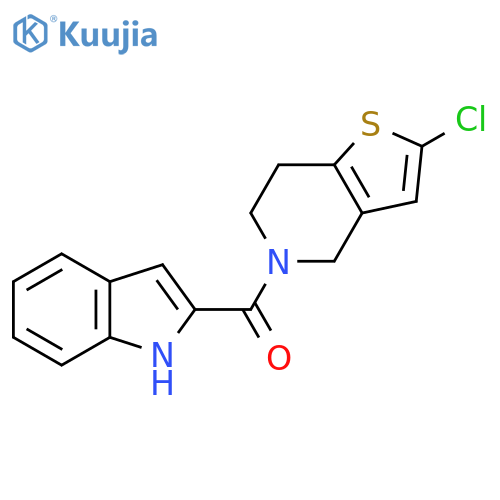 2-{2-chloro-4H,5H,6H,7H-thieno[3,2-c]pyridine-5-carbonyl}-1H-indole structure