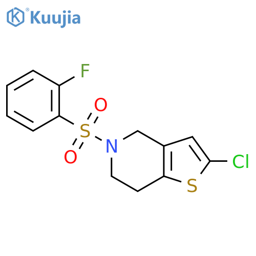 2-chloro-5-(2-fluorobenzenesulfonyl)-4H,5H,6H,7H-thieno[3,2-c]pyridine structure
