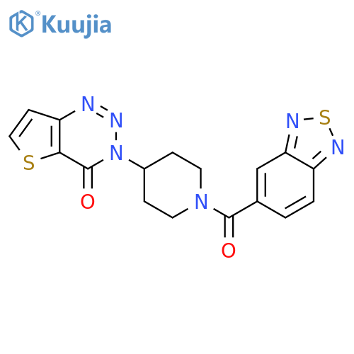 3-1-(2,1,3-benzothiadiazole-5-carbonyl)piperidin-4-yl-3H,4H-thieno3,2-d1,2,3triazin-4-one structure
