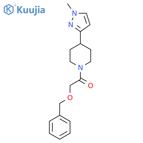 2-(benzyloxy)-1-4-(1-methyl-1H-pyrazol-3-yl)piperidin-1-ylethan-1-one structure