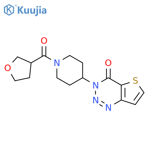 3-1-(oxolane-3-carbonyl)piperidin-4-yl-3H,4H-thieno3,2-d1,2,3triazin-4-one structure