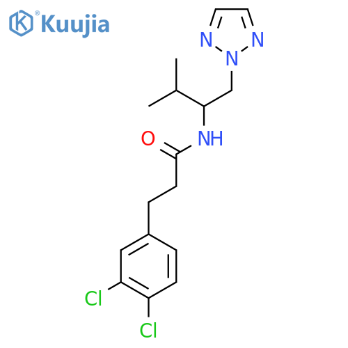 3-(3,4-dichlorophenyl)-N-3-methyl-1-(2H-1,2,3-triazol-2-yl)butan-2-ylpropanamide structure