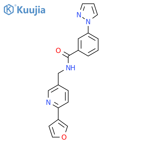 N-{6-(furan-3-yl)pyridin-3-ylmethyl}-3-(1H-pyrazol-1-yl)benzamide structure