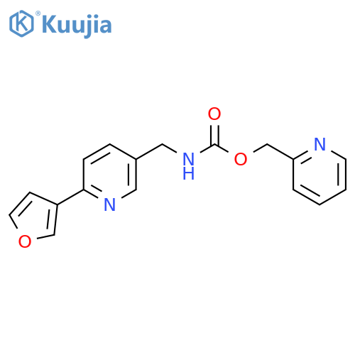 (pyridin-2-yl)methyl N-{6-(furan-3-yl)pyridin-3-ylmethyl}carbamate structure
