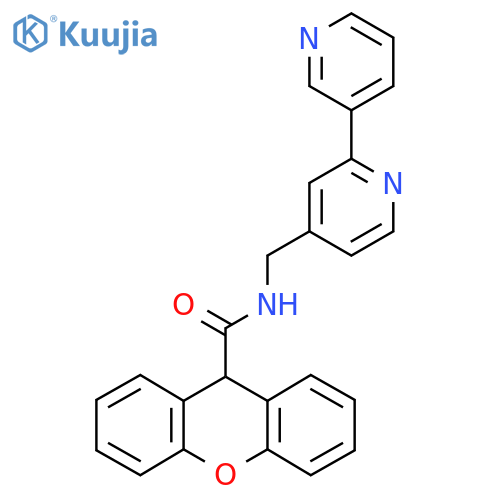 N-({[2,3'-bipyridine]-4-yl}methyl)-9H-xanthene-9-carboxamide structure