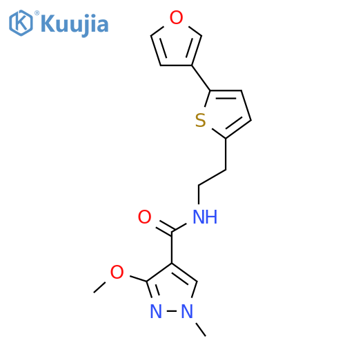 N-{2-5-(furan-3-yl)thiophen-2-ylethyl}-3-methoxy-1-methyl-1H-pyrazole-4-carboxamide structure