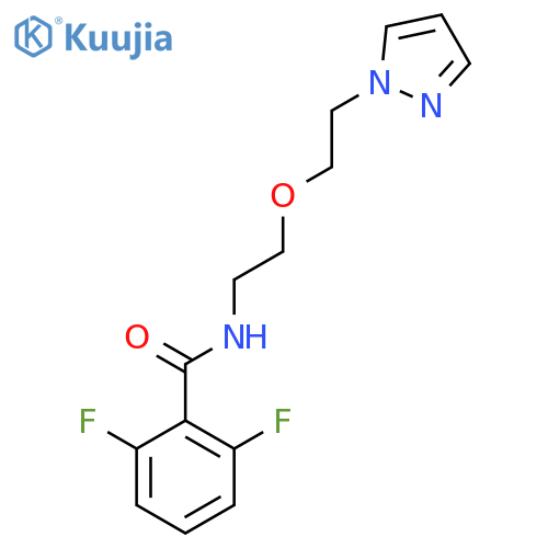 2,6-difluoro-N-{2-2-(1H-pyrazol-1-yl)ethoxyethyl}benzamide structure