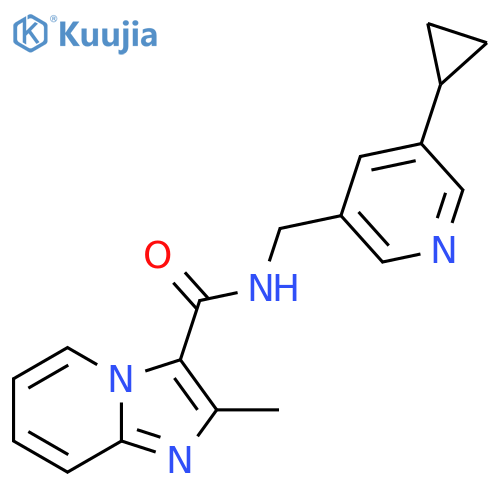 N-(5-cyclopropylpyridin-3-yl)methyl-2-methylimidazo1,2-apyridine-3-carboxamide structure