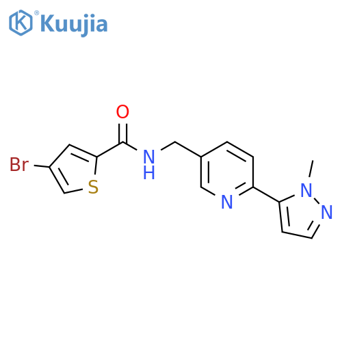 4-bromo-N-{6-(1-methyl-1H-pyrazol-5-yl)pyridin-3-ylmethyl}thiophene-2-carboxamide structure