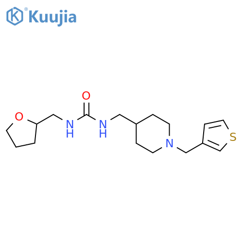 3-(oxolan-2-yl)methyl-1-({1-(thiophen-3-yl)methylpiperidin-4-yl}methyl)urea structure
