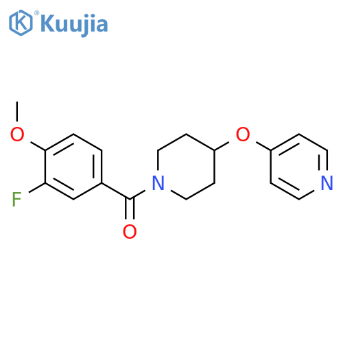 4-{[1-(3-fluoro-4-methoxybenzoyl)piperidin-4-yl]oxy}pyridine structure