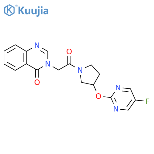 3-(2-(3-((5-fluoropyrimidin-2-yl)oxy)pyrrolidin-1-yl)-2-oxoethyl)quinazolin-4(3H)-one structure