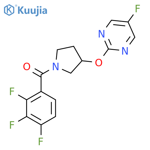 (3-((5-Fluoropyrimidin-2-yl)oxy)pyrrolidin-1-yl)(2,3,4-trifluorophenyl)methanone structure