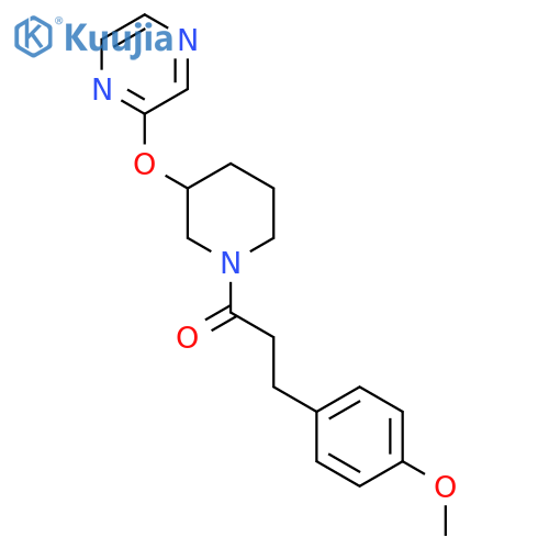 3-(4-methoxyphenyl)-1-[3-(pyrazin-2-yloxy)piperidin-1-yl]propan-1-one structure