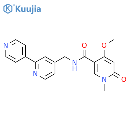N-({2,4'-bipyridine-4-yl}methyl)-4-methoxy-1-methyl-6-oxo-1,6-dihydropyridine-3-carboxamide structure