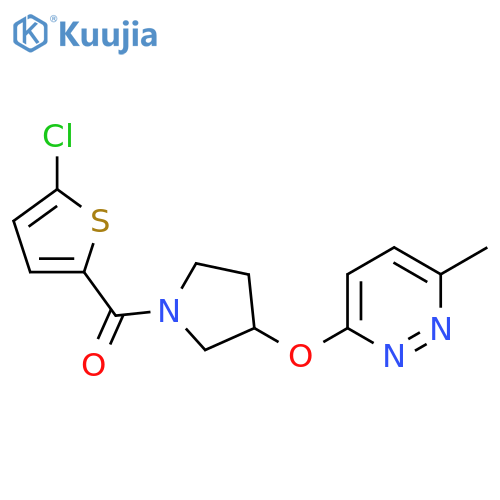 3-{[1-(5-chlorothiophene-2-carbonyl)pyrrolidin-3-yl]oxy}-6-methylpyridazine structure
