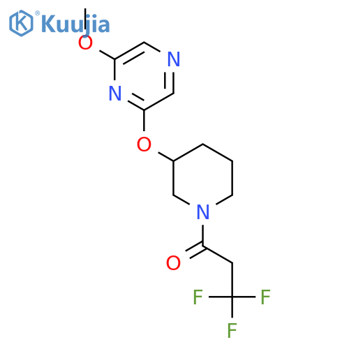 3,3,3-trifluoro-1-{3-[(6-methoxypyrazin-2-yl)oxy]piperidin-1-yl}propan-1-one structure