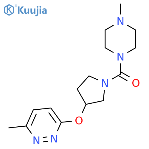 3-methyl-6-{[1-(4-methylpiperazine-1-carbonyl)pyrrolidin-3-yl]oxy}pyridazine structure
