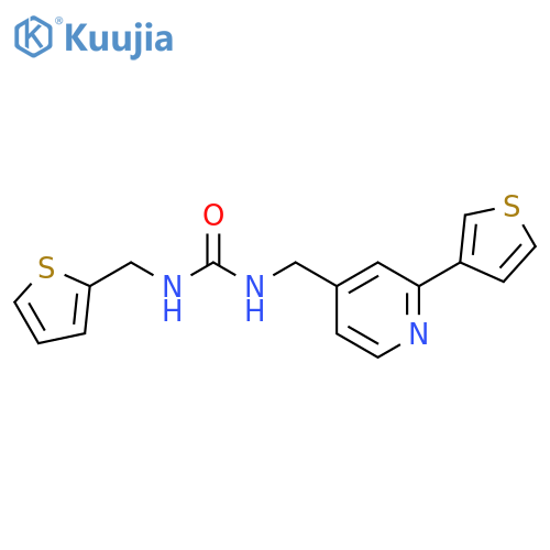 3-[(thiophen-2-yl)methyl]-1-{[2-(thiophen-3-yl)pyridin-4-yl]methyl}urea structure