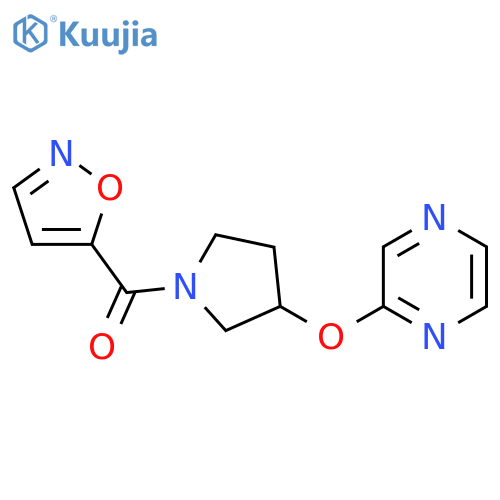 2-{[1-(1,2-oxazole-5-carbonyl)pyrrolidin-3-yl]oxy}pyrazine structure