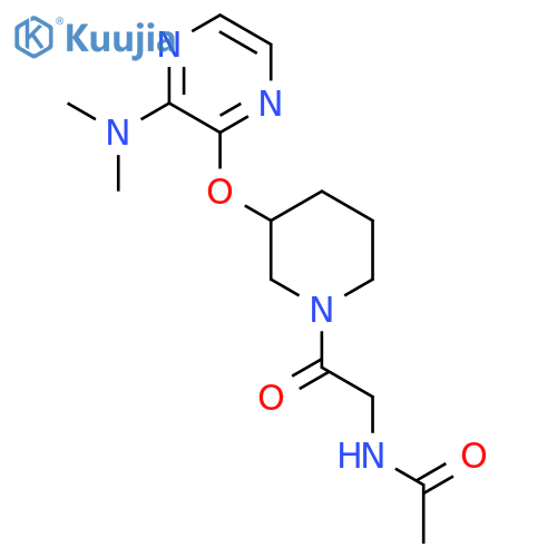 N-[2-(3-{[3-(dimethylamino)pyrazin-2-yl]oxy}piperidin-1-yl)-2-oxoethyl]acetamide structure