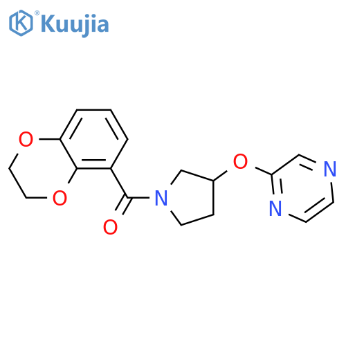 2-{[1-(2,3-dihydro-1,4-benzodioxine-5-carbonyl)pyrrolidin-3-yl]oxy}pyrazine structure