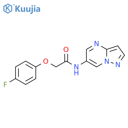 2-(4-fluorophenoxy)-N-{pyrazolo[1,5-a]pyrimidin-6-yl}acetamide structure