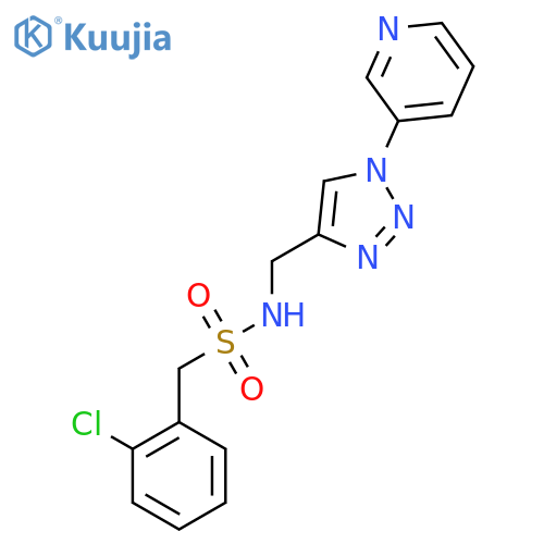 1-(2-chlorophenyl)-N-{[1-(pyridin-3-yl)-1H-1,2,3-triazol-4-yl]methyl}methanesulfonamide structure