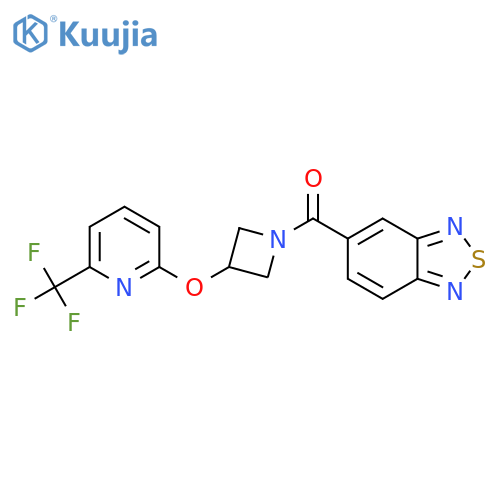 5-(3-{6-(trifluoromethyl)pyridin-2-yloxy}azetidine-1-carbonyl)-2,1,3-benzothiadiazole structure