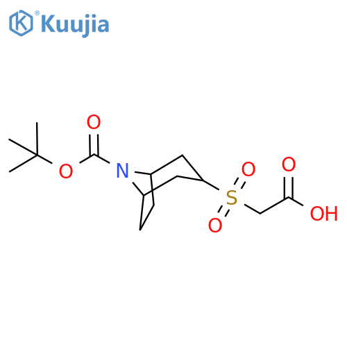 2-({8-(tert-butoxy)carbonyl-8-azabicyclo3.2.1octan-3-yl}sulfonyl)acetic acid structure