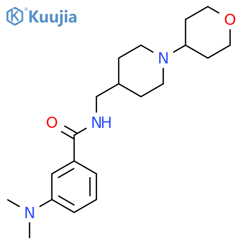 3-(dimethylamino)-N-{[1-(oxan-4-yl)piperidin-4-yl]methyl}benzamide structure