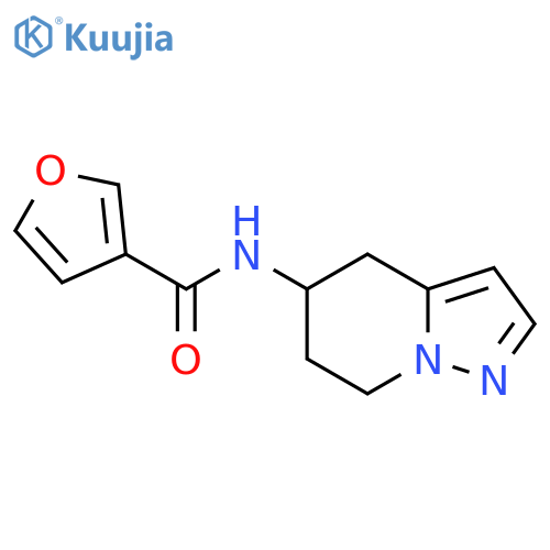 N-{4H,5H,6H,7H-pyrazolo1,5-apyridin-5-yl}furan-3-carboxamide structure