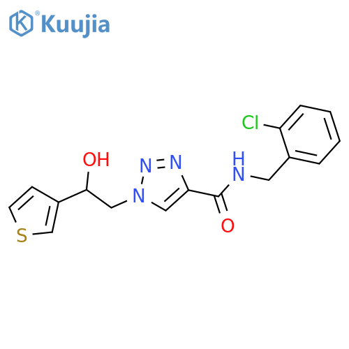 N-[(2-chlorophenyl)methyl]-1-[2-hydroxy-2-(thiophen-3-yl)ethyl]-1H-1,2,3-triazole-4-carboxamide structure