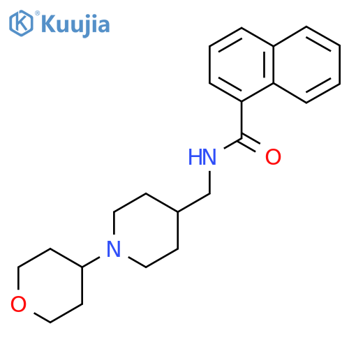N-{1-(oxan-4-yl)piperidin-4-ylmethyl}naphthalene-1-carboxamide structure