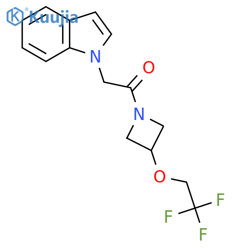 2-(1H-indol-1-yl)-1-3-(2,2,2-trifluoroethoxy)azetidin-1-ylethan-1-one structure