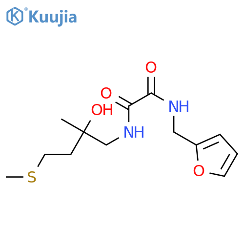 N'-(furan-2-yl)methyl-N-2-hydroxy-2-methyl-4-(methylsulfanyl)butylethanediamide structure
