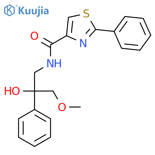 N-(2-hydroxy-3-methoxy-2-phenylpropyl)-2-phenyl-1,3-thiazole-4-carboxamide structure
