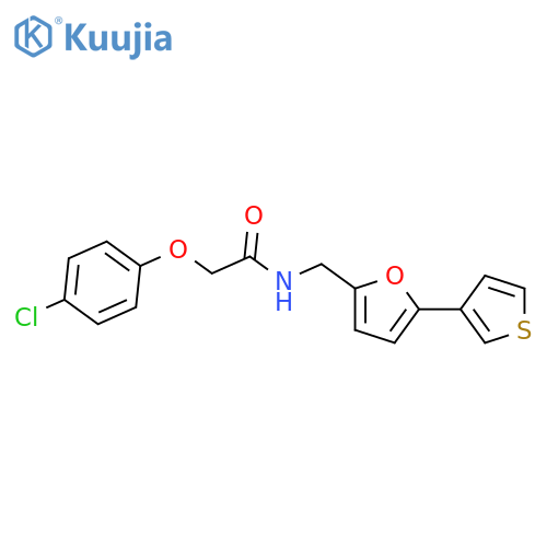 2-(4-chlorophenoxy)-N-{5-(thiophen-3-yl)furan-2-ylmethyl}acetamide structure