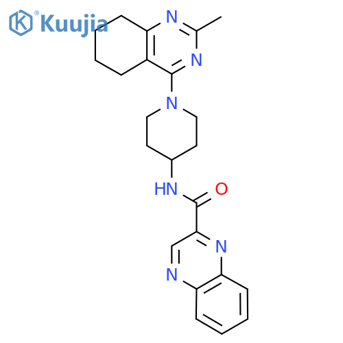N-[1-(2-methyl-5,6,7,8-tetrahydroquinazolin-4-yl)piperidin-4-yl]quinoxaline-2-carboxamide structure