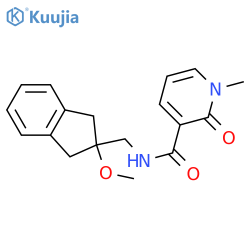 N-[(2-methoxy-2,3-dihydro-1H-inden-2-yl)methyl]-1-methyl-2-oxo-1,2-dihydropyridine-3-carboxamide structure
