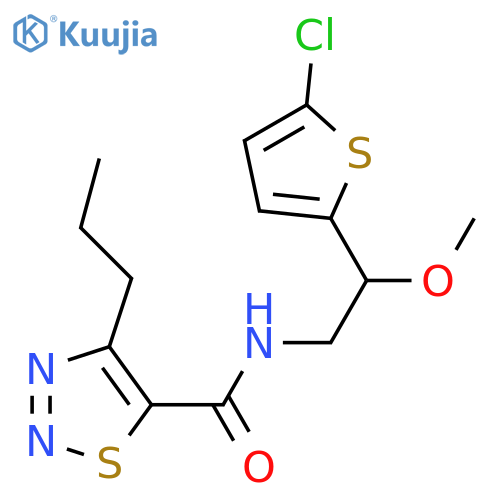 N-[2-(5-chlorothiophen-2-yl)-2-methoxyethyl]-4-propyl-1,2,3-thiadiazole-5-carboxamide structure